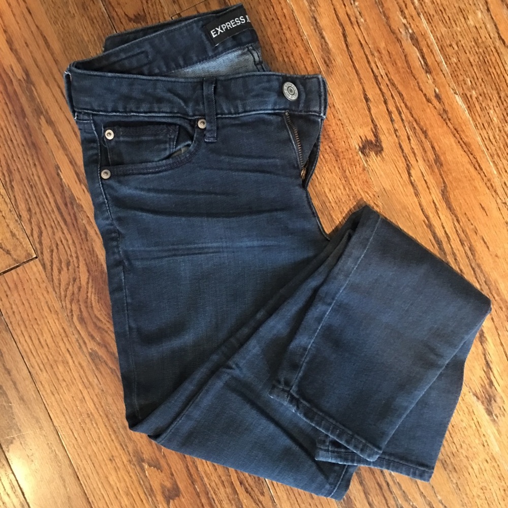 Express Stella Legging Low Rise Dark Wash Jeans